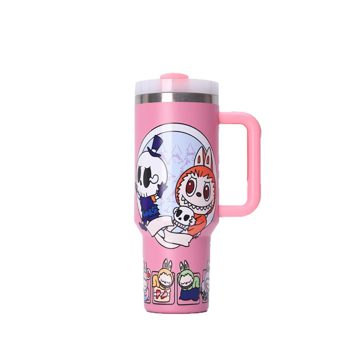 labubu Cartoon Series 40oz Large Capacity Outdoor Portable Straw Cup