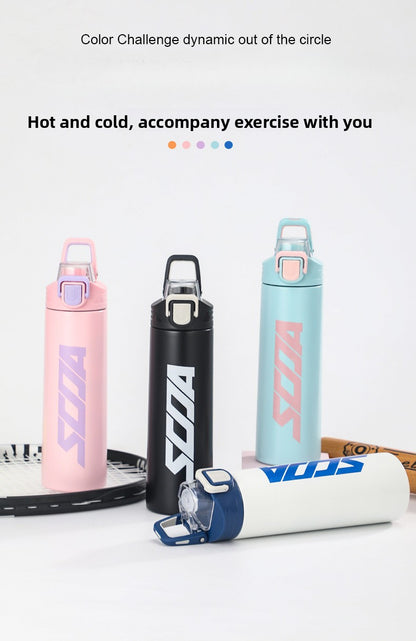 304 Stainless Steel Insulated Cup Outdoor Sports Water Bottle Fashionable Simple Bounce Cup