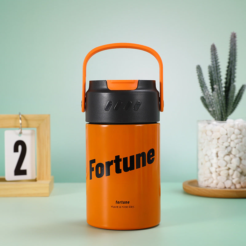 316 Stainless Steel Insulated Cup Outdoor Portable Sports Water Bottle Straw Cup Handheld