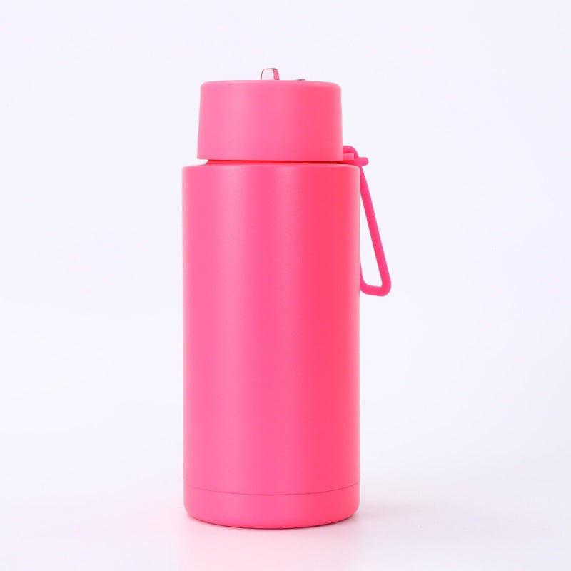 Simple Compact Handheld 304 Stainless Steel Insulated Cup Outdoor Portable Straw Cup
