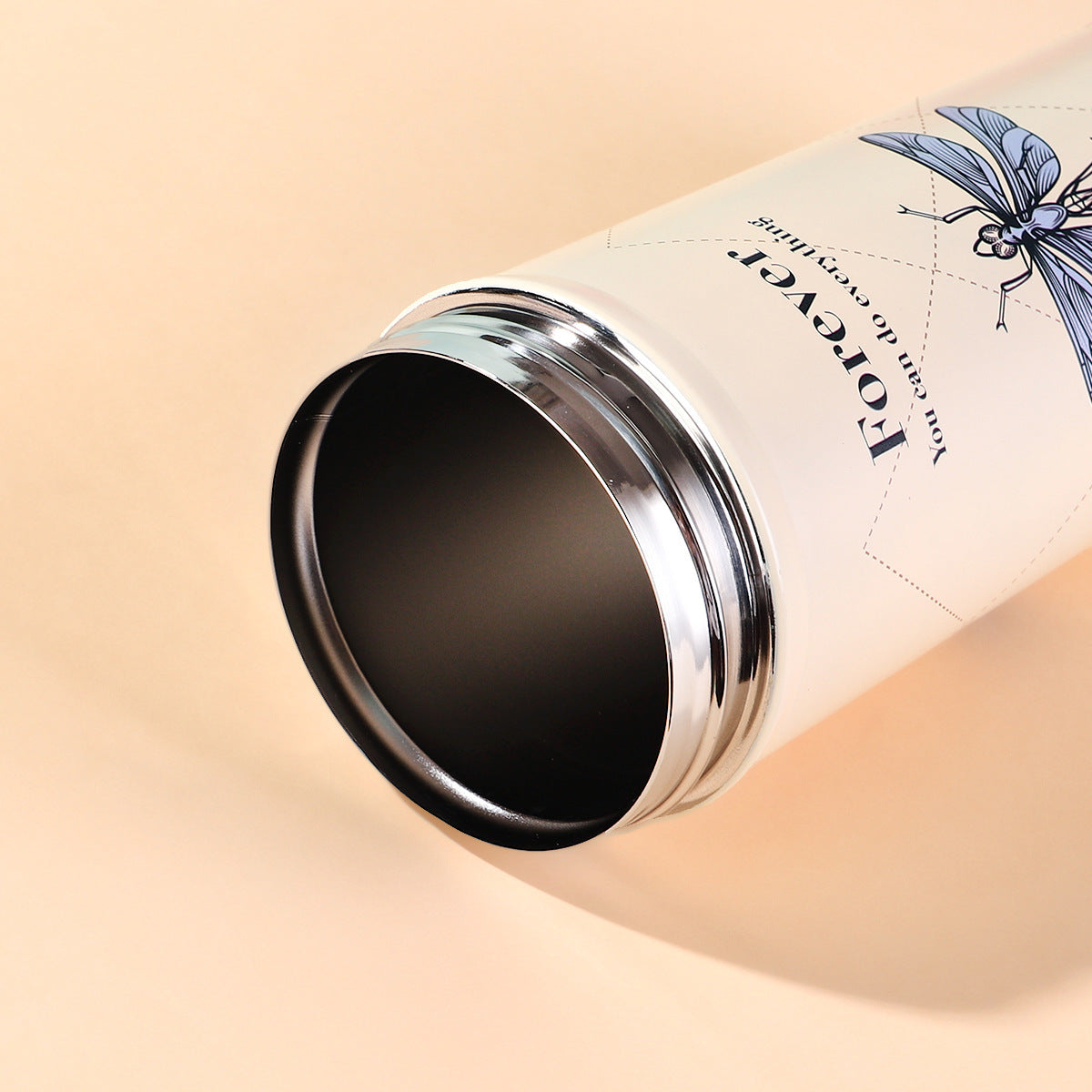 Portable 316 Stainless Steel Insulated Cup with Dual Drinking and Tea-Water Separation Straw Cup