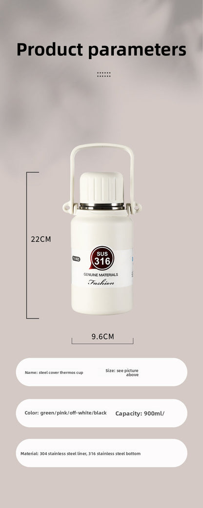 316 Stainless Steel Insulated Portable Temperature Display Handheld Kettle