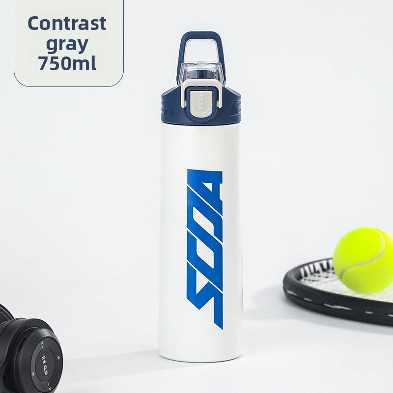 304 Stainless Steel Insulated Cup Outdoor Sports Water Bottle Fashionable Simple Bounce Cup