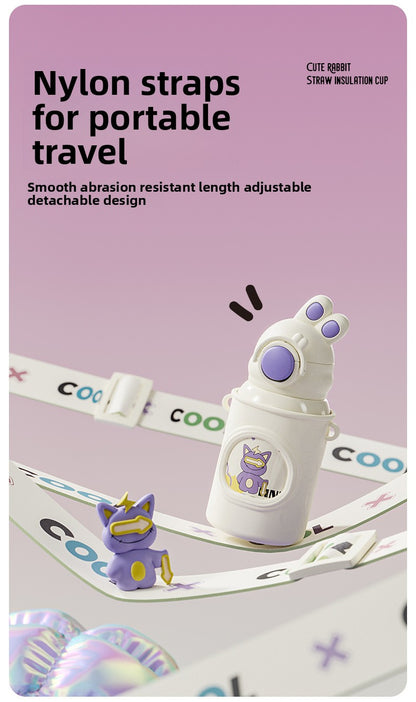 YY Rabbit 316 Stainless Steel Double-Layer Smart Temperature Measurement Water Cup