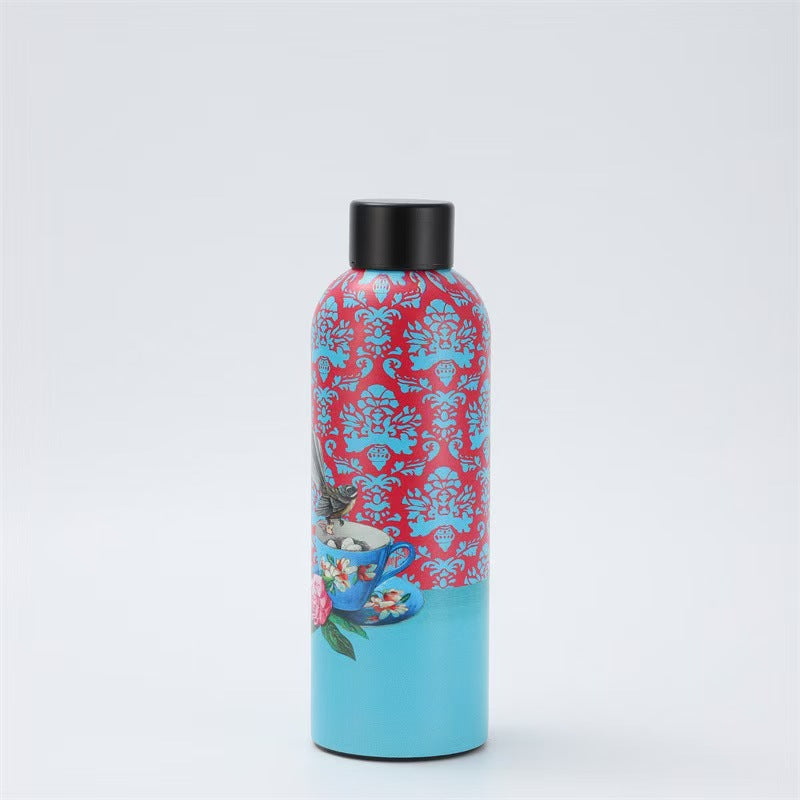 304 Stainless Steel Rubber Paint Small Mouth Bottle Thermos Cup Solid Color Minimalist