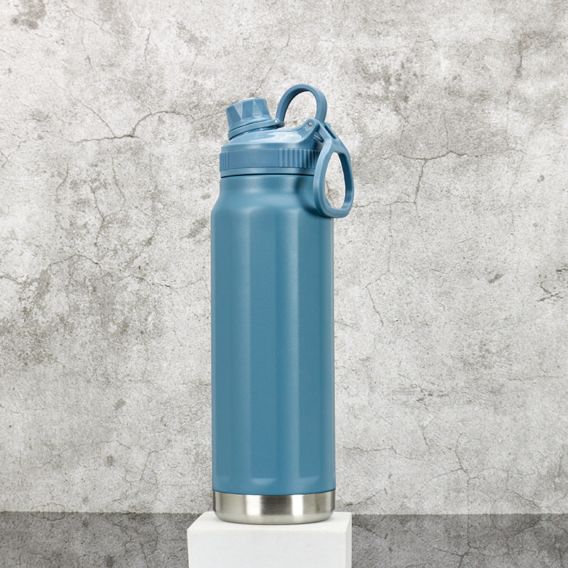 304 Stainless Steel Space Bottle Portable Vacuum Handheld Lid Hiking Bottle Outdoor Cycling Sports Water Bottle