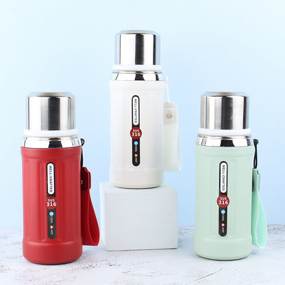 316 Stainless Steel Retro Roman Column Insulated Cup Outdoor Portable Large Capacity Water Cup