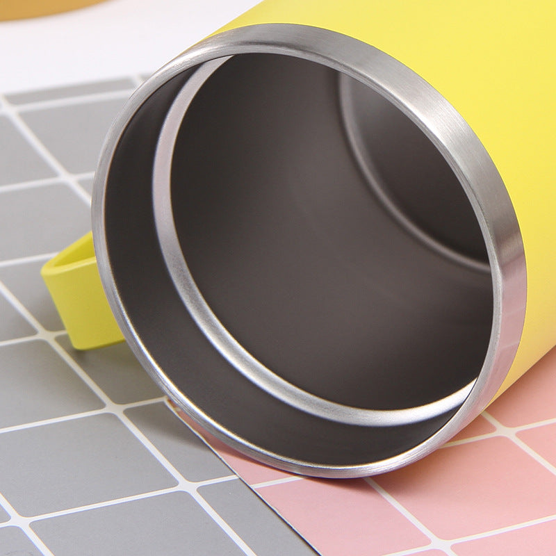 304 Stainless Steel Mug Double-layer Vacuum Insulated Cup Handle Coffee Cup Mini Portable