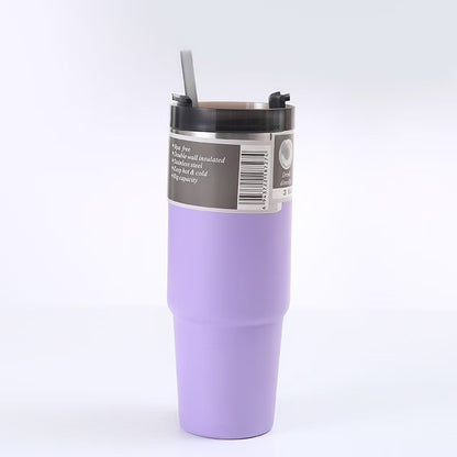 30OZ Stainless Steel Insulated Cup Portable Straw Cup Coffee Cup