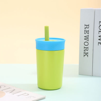 12oz Mini 304 Stainless Steel Silicone Straw Insulated Cup