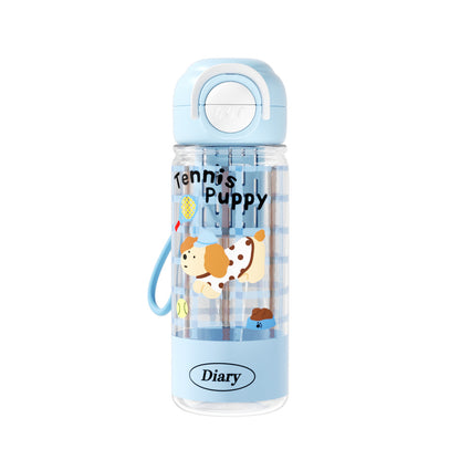 Plastic High Temperature Resistant Straw Kitten Double Drinking Cup