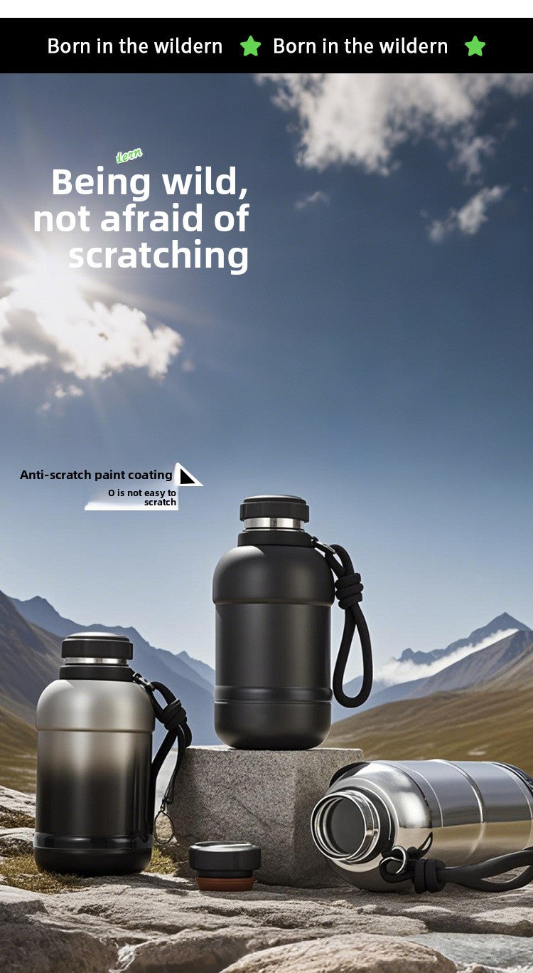 Large Capacity Outdoor Mountaineering Thermal Pot 316 Stainless Steel