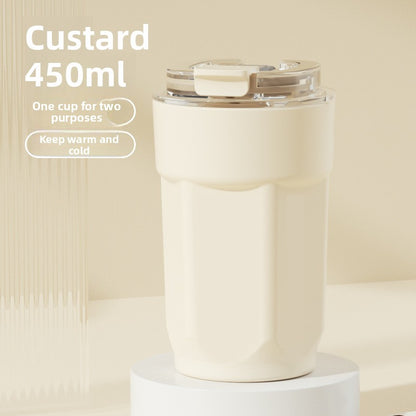 Simple 304 Stainless Steel Insulated Cup with Intelligent Temperature Measurement for Outdoor Sports and Portability