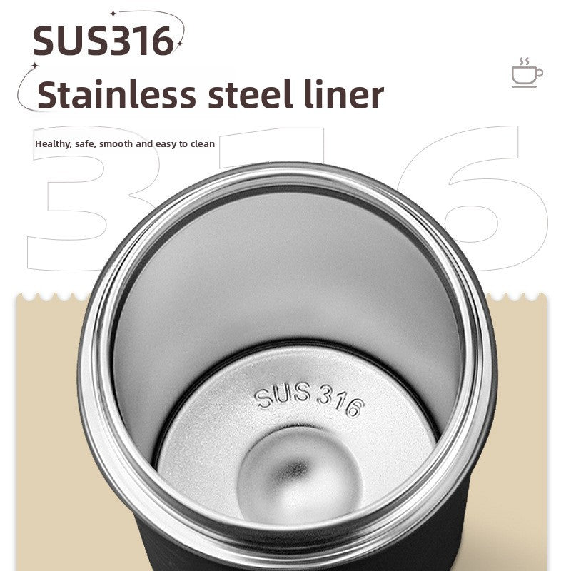 Coffee Cup Thermos Cup Double Drinking 316 Stainless Steel Portable Office Sports