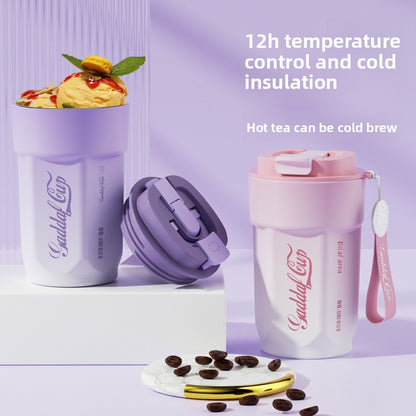 Simple 304 Stainless Steel Insulated Cup with Intelligent Temperature Measurement for Outdoor Sports and Portability