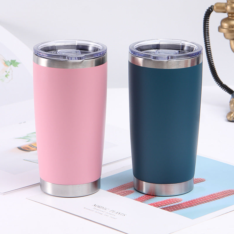 20oz Stainless Steel Car Cup Double-layer Vacuum Car Portable Insulation Cold Beer Cup