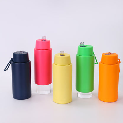 Simple Compact Handheld 304 Stainless Steel Insulated Cup Outdoor Portable Straw Cup