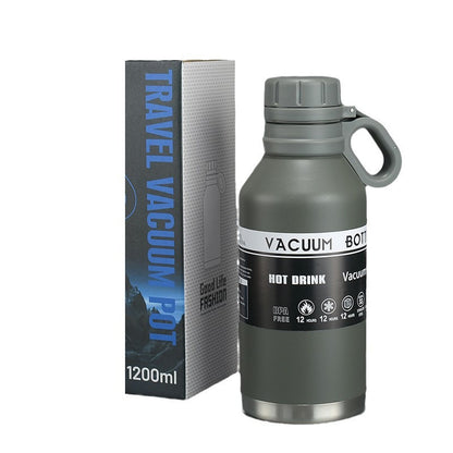 304 Large Capacity Stainless Steel American Style Hiking Sports Insulated Water Bottle Outdoor Travel Convenient