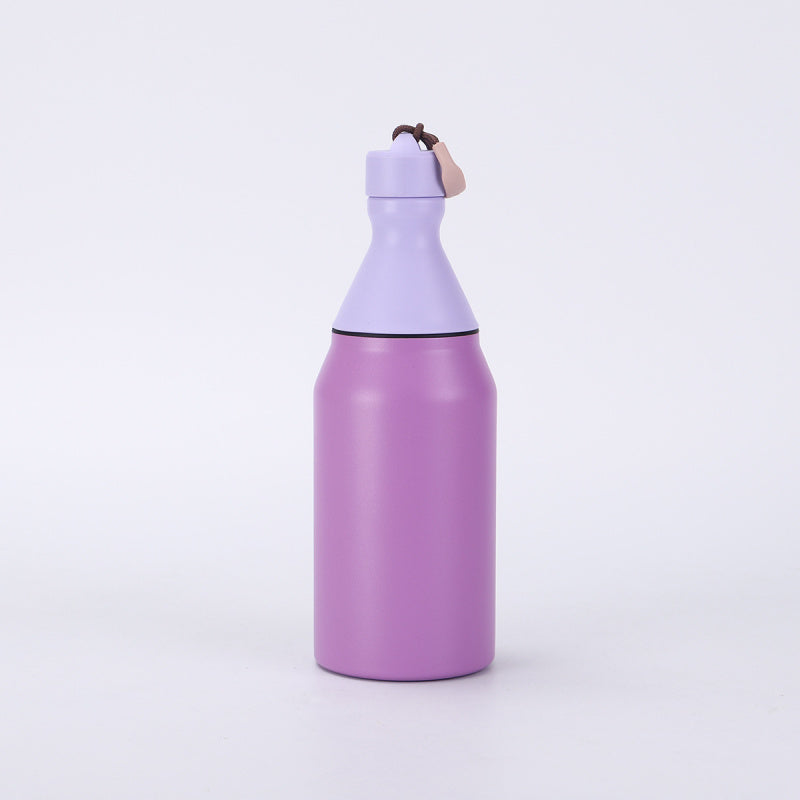 Fashion Small Mouth Bottle Simple Detachable 304 Stainless Steel Insulated Cup Portable with Strap