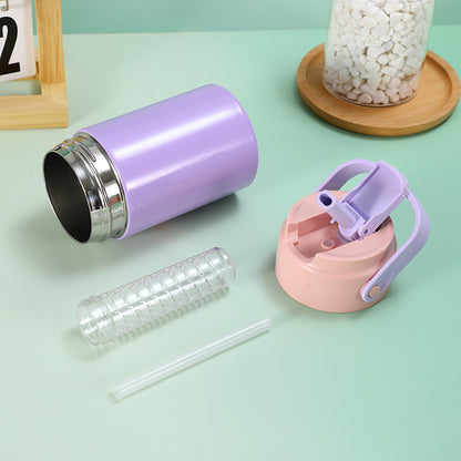 316 Stainless Steel Insulated Cup Outdoor Portable Sports Water Bottle Straw Cup Handheld