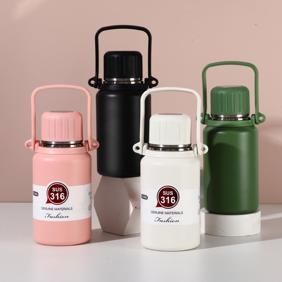 316 Stainless Steel Insulated Portable Temperature Display Handheld Kettle