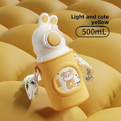 YY Rabbit 316 Stainless Steel Double-Layer Smart Temperature Measurement Water Cup