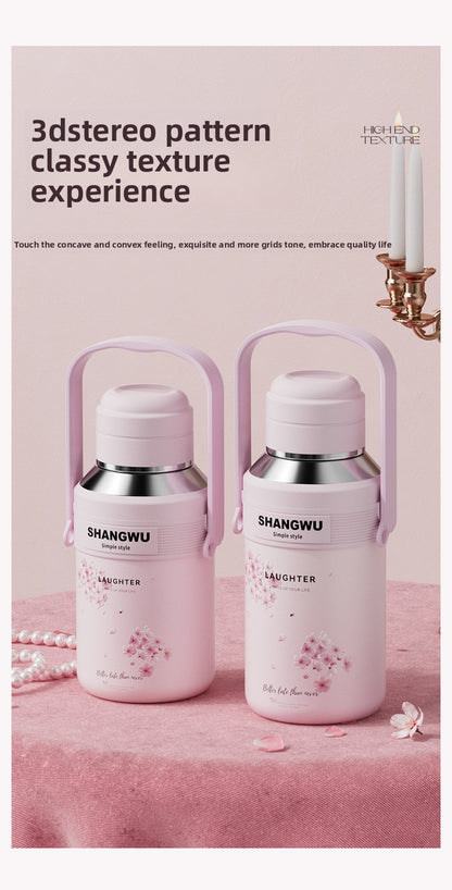 Large Capacity Insulated 316 Stainless Steel Sakura Water Cup
