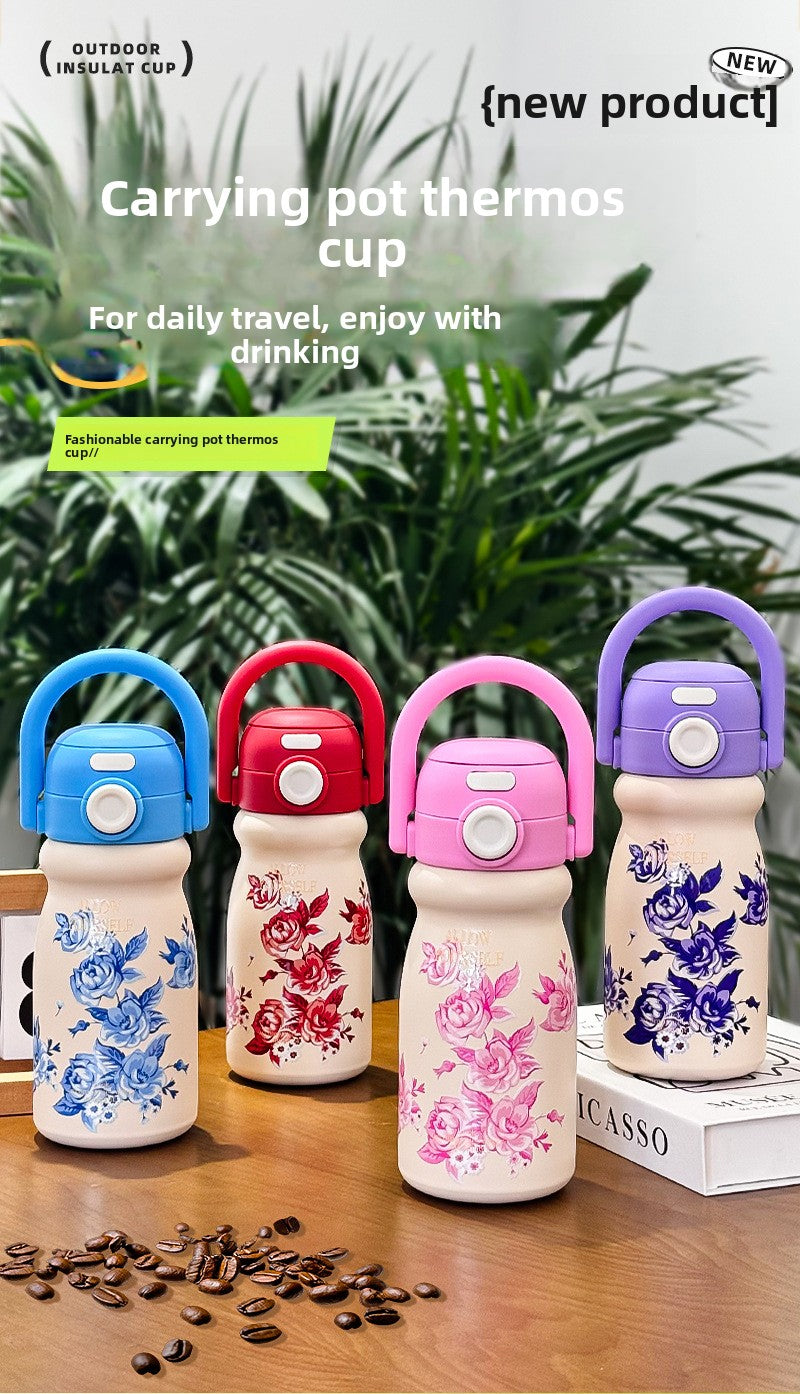 Cartoon Children's Insulated Cup 316 Stainless Steel Portable Tote Bottle