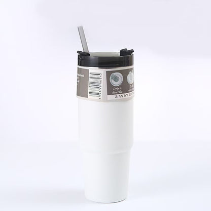 30OZ Stainless Steel Insulated Cup Portable Straw Cup Coffee Cup