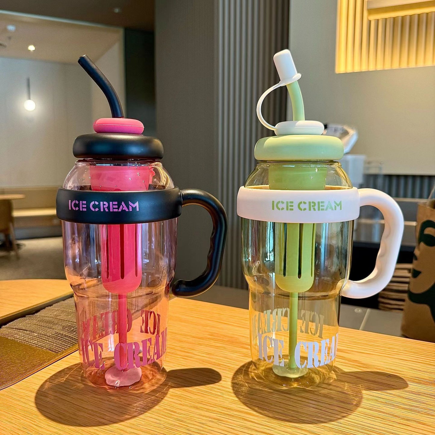 Large capacity plastic cup outdoor sports portable water bottle food grade