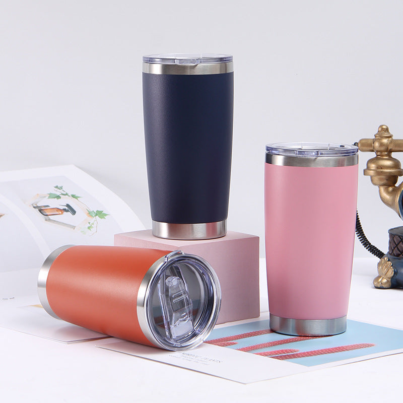 20oz Stainless Steel Car Cup Double-layer Vacuum Car Portable Insulation Cold Beer Cup