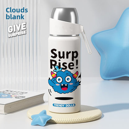 Children's Insulated Cup 316 Stainless Steel Cartoon Straw Bullet Cup
