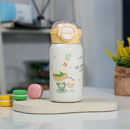 Mini Pocket Straw Insulated Cup with Pop-up Lid for Children
