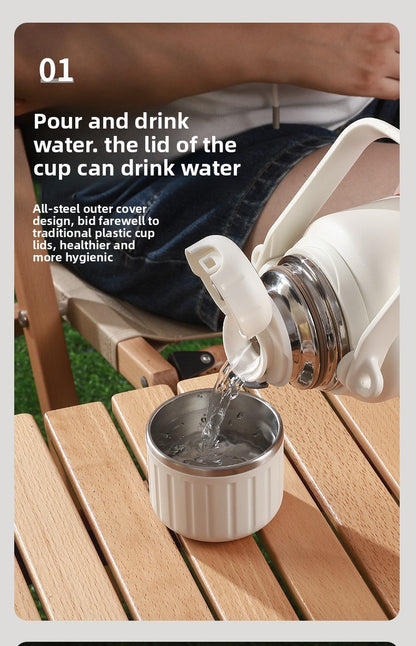 316 Stainless Steel Insulated Portable Temperature Display Handheld Kettle