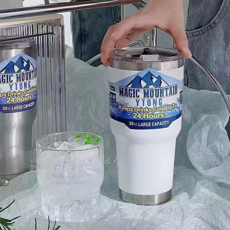 304 Stainless Steel Insulated Portable Straw Beer Cup