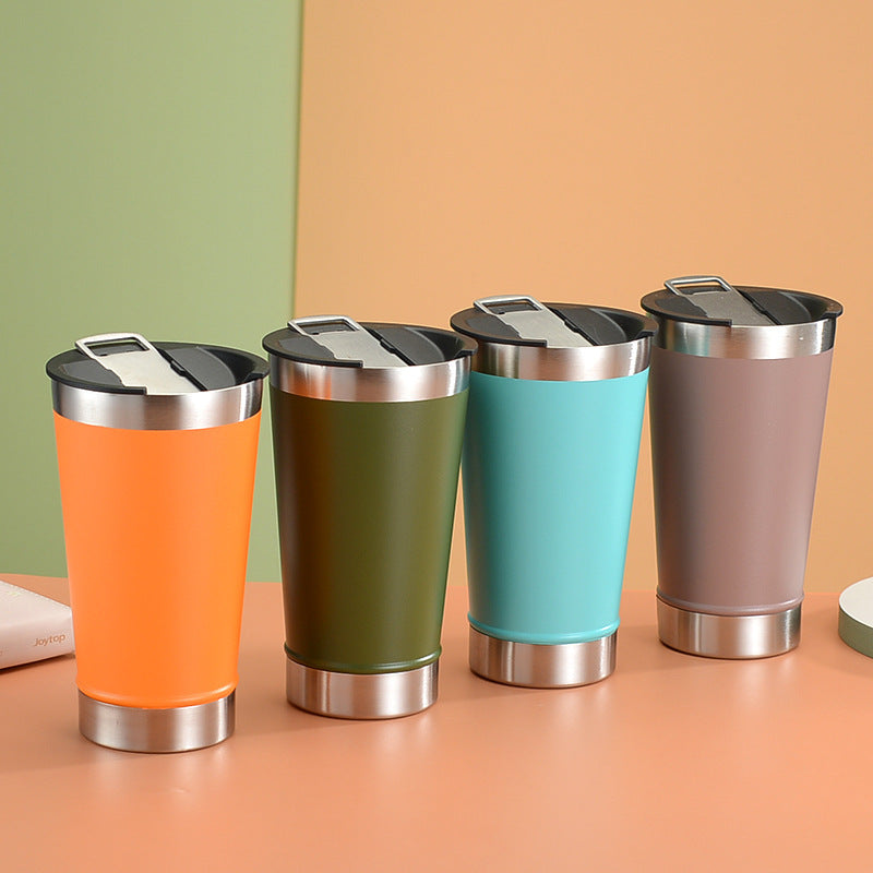 20oz beer mug 304 stainless steel vacuum insulated mug car water mug conical mug