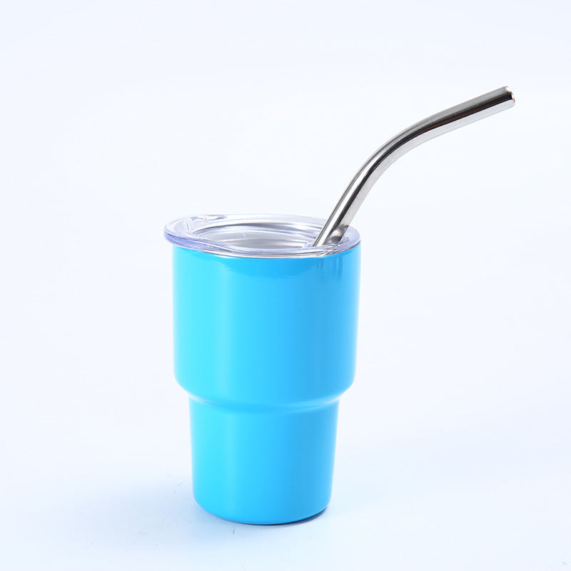 2oz Mini Compact Portable Straw Insulated Cold and Hot Cup