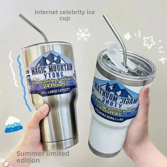 304 Stainless Steel Insulated Portable Straw Beer Cup