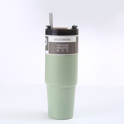 30OZ Stainless Steel Insulated Cup Portable Straw Cup Coffee Cup