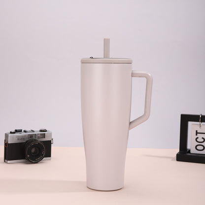40oz Handle 304 Stainless Steel Straw Cup Outdoor Sports Leakproof