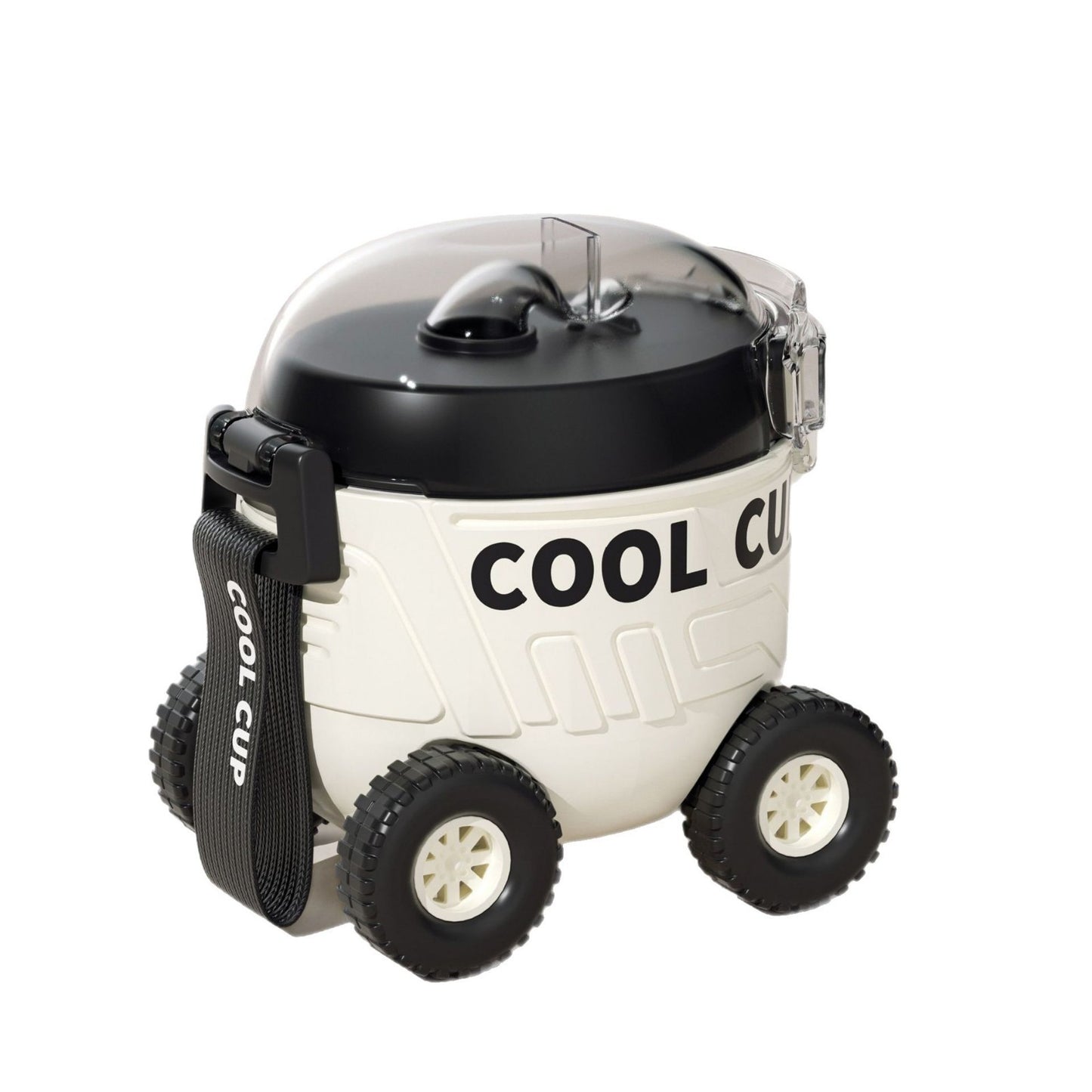 Mars Rover Plastic Cup Outdoor Portable Bounce Lid Straw Cup