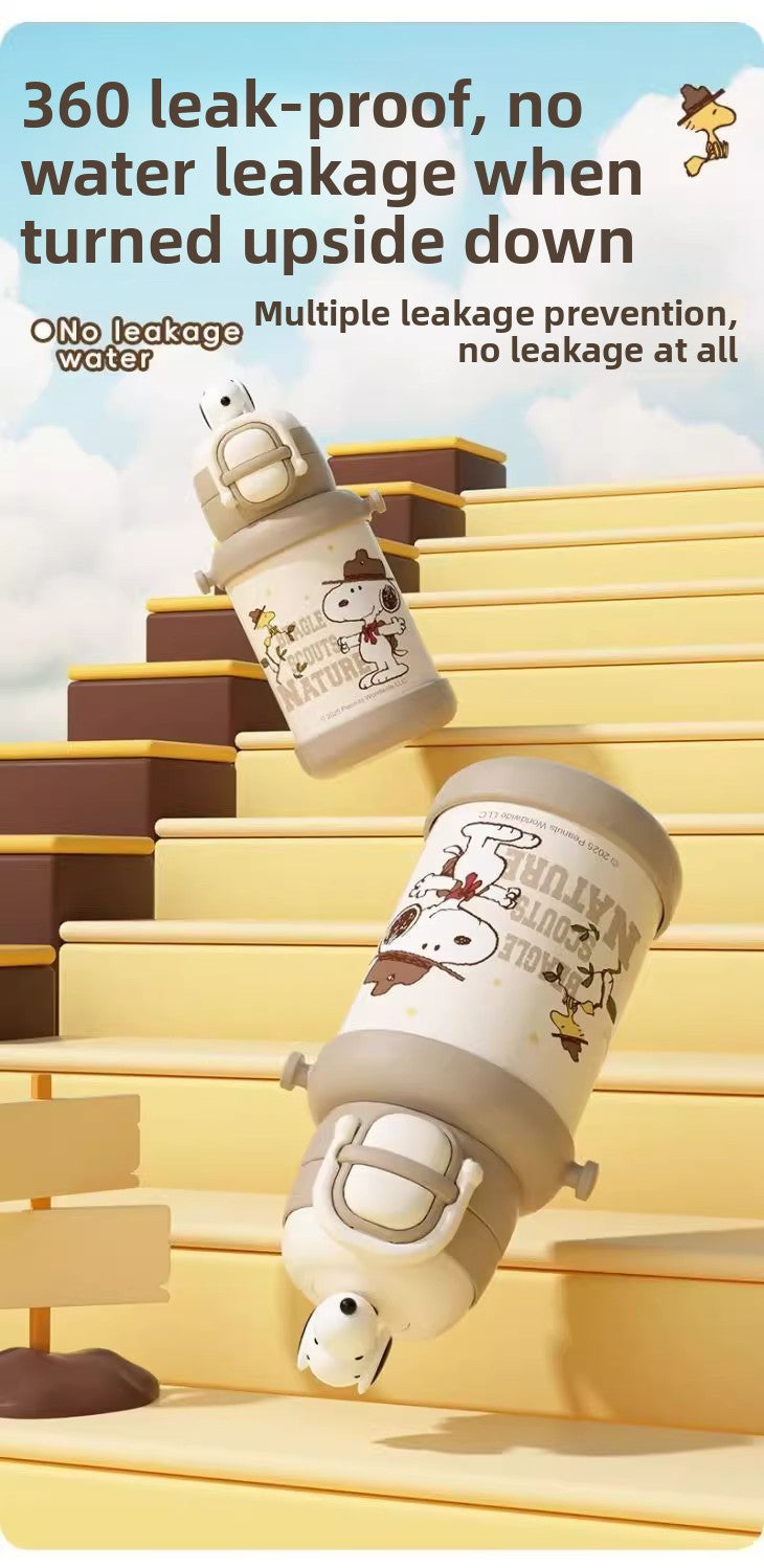 Snoopy Double Drink 316 Insulated Straw Cup