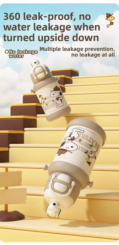 Snoopy Double Drink 316 Insulated Straw Cup