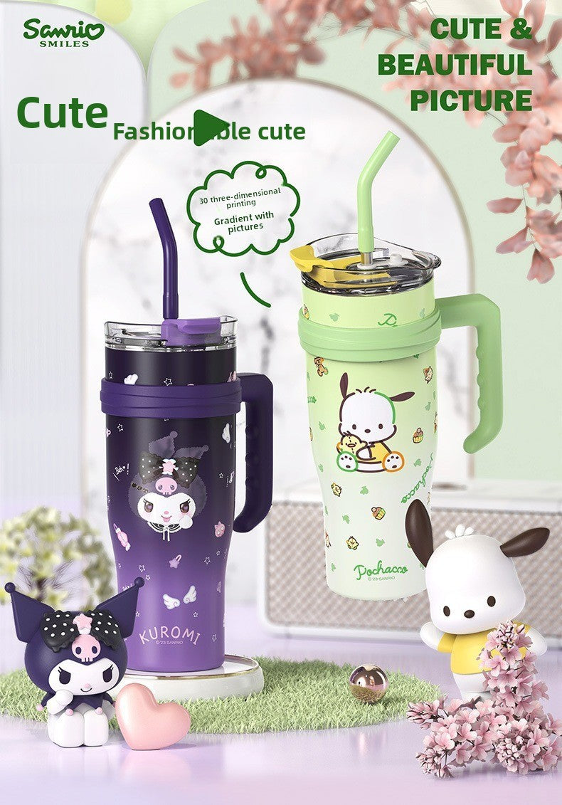 304 Stainless Steel Giant Sanrio Insulated Cup Large Capacity Handle Water Cup