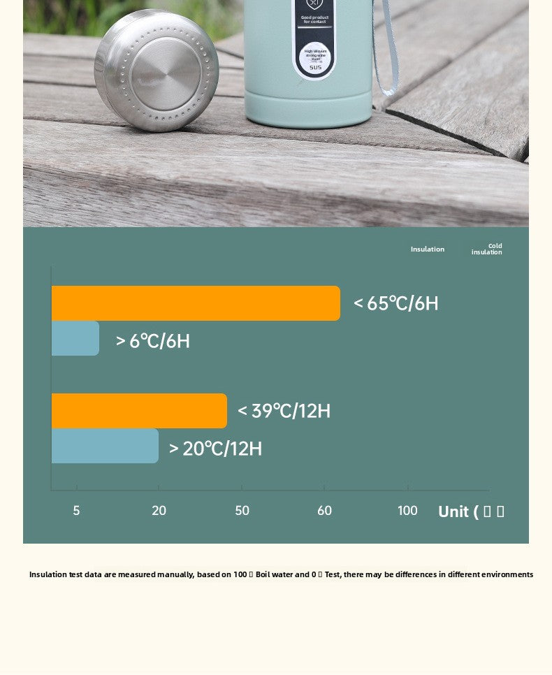316 Stainless Steel Tea Water Separation Insulation Outdoor Portable Sports Water Bottle