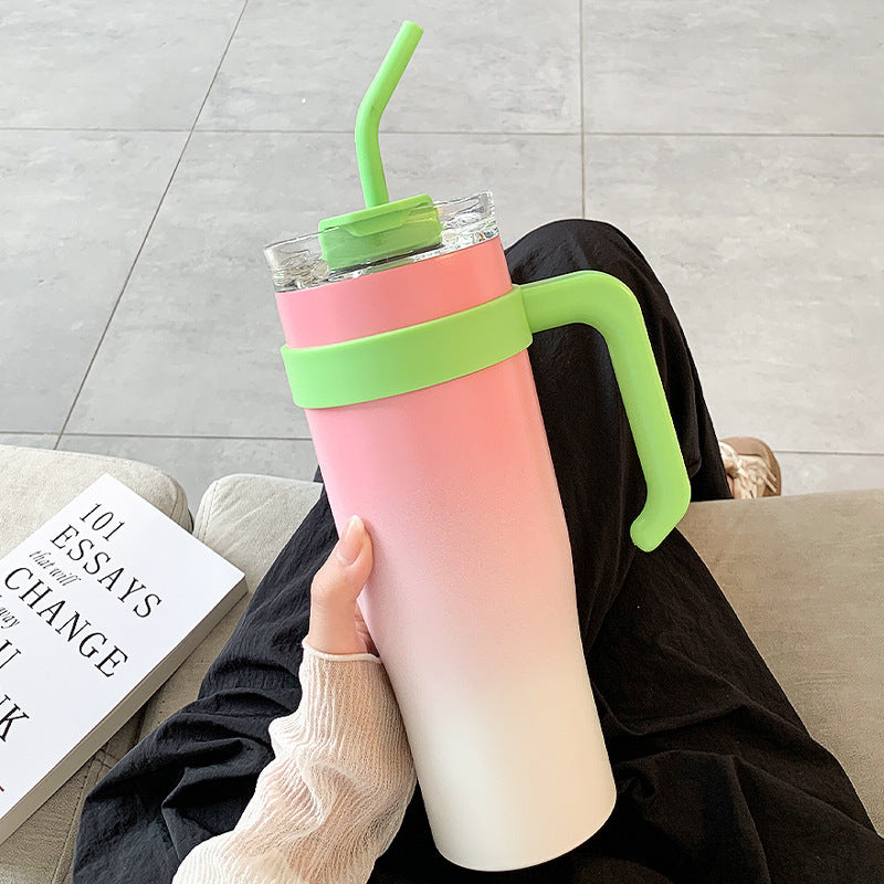 304 Stainless Steel Insulated Cup High Aesthetic 40oz Car Straw Cup