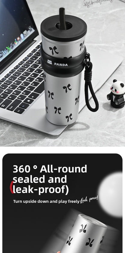 Insulated 316 Stainless Steel Thickened Portable Cup with Strap