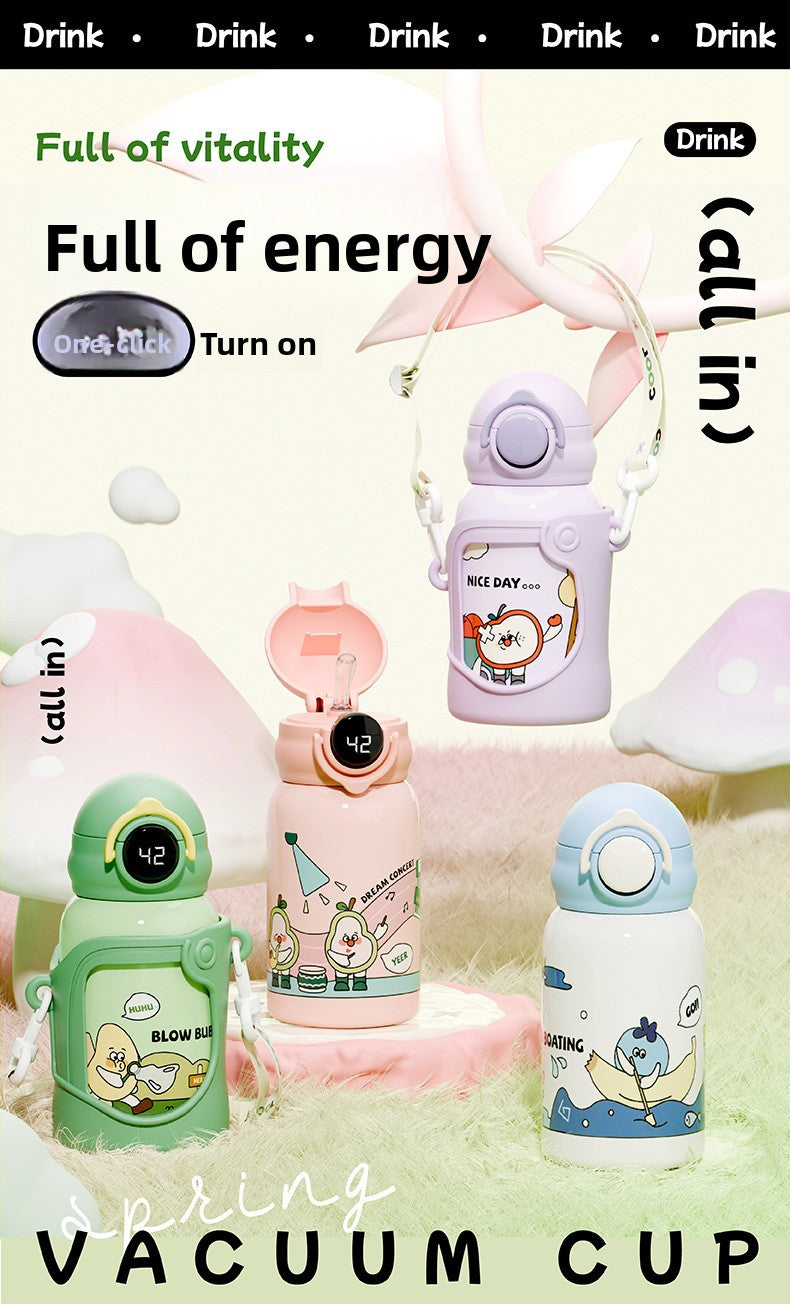 Smart Children's Student 316 Stainless Steel Insulated Cup with Straw Portable Water Bottle