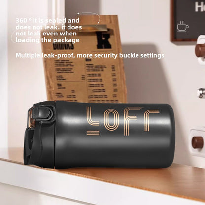 Coffee Cup Thermos Cup Double Drinking 316 Stainless Steel Portable Office Sports