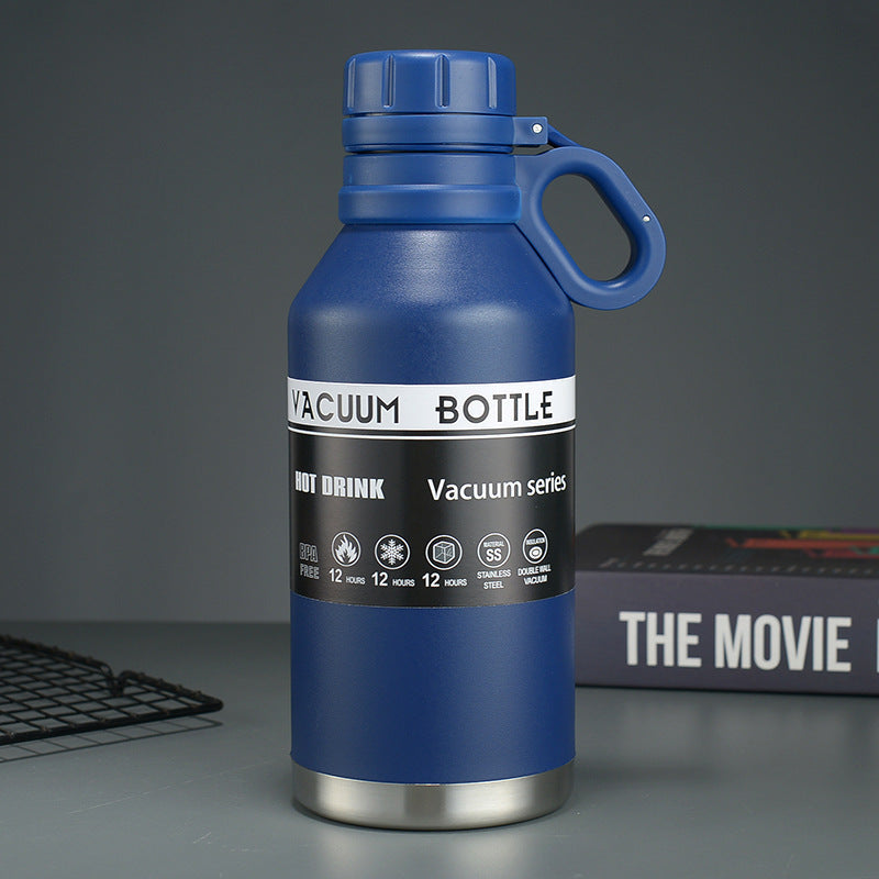 304 Large Capacity Stainless Steel American Style Hiking Sports Insulated Water Bottle Outdoor Travel Convenient